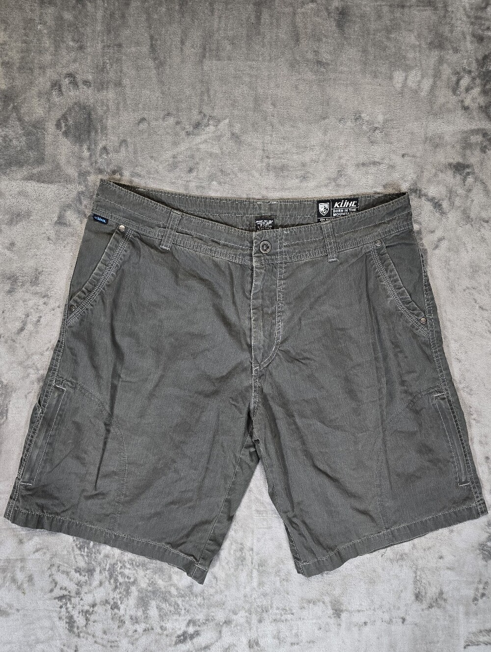 Kuhl Vintage Patina Dye Shorts Size 36 Gray Hiking Outdoor